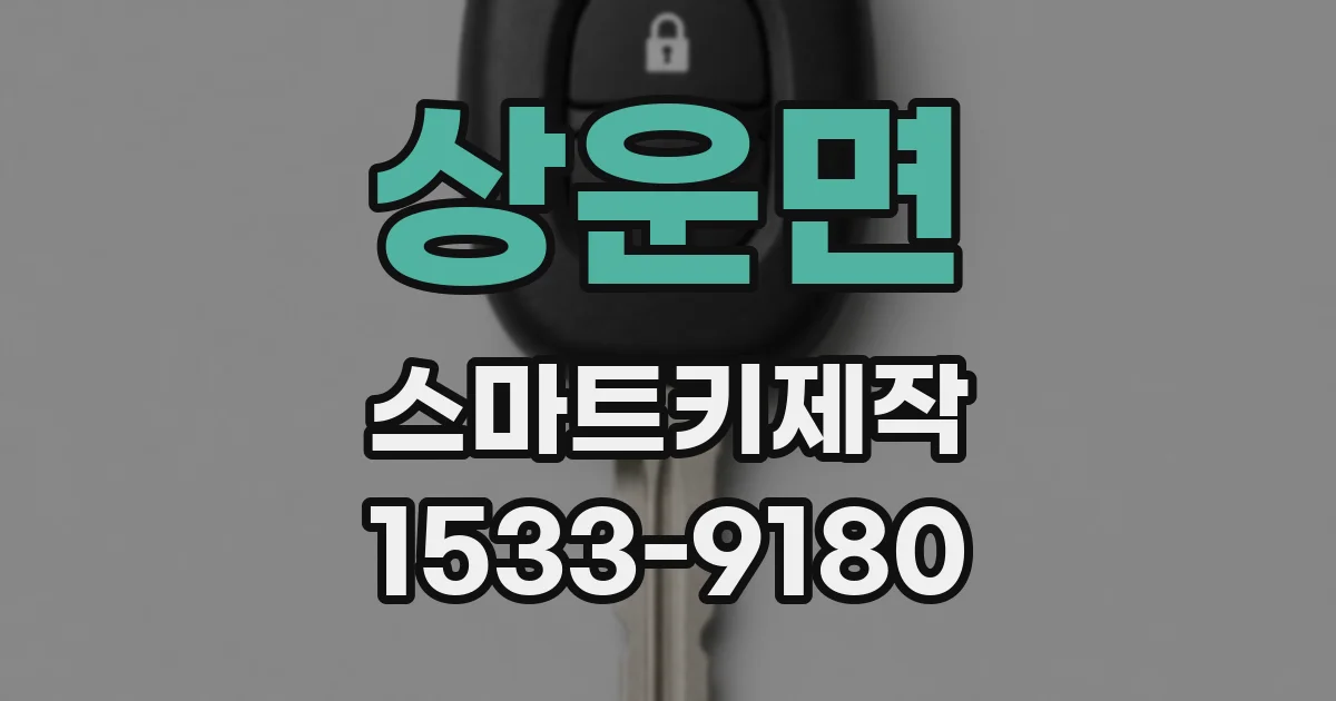 상운면 스마트키제작