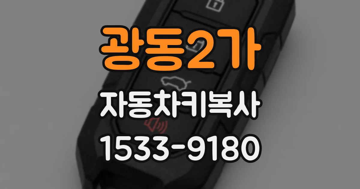 광동2가 자동차키복사