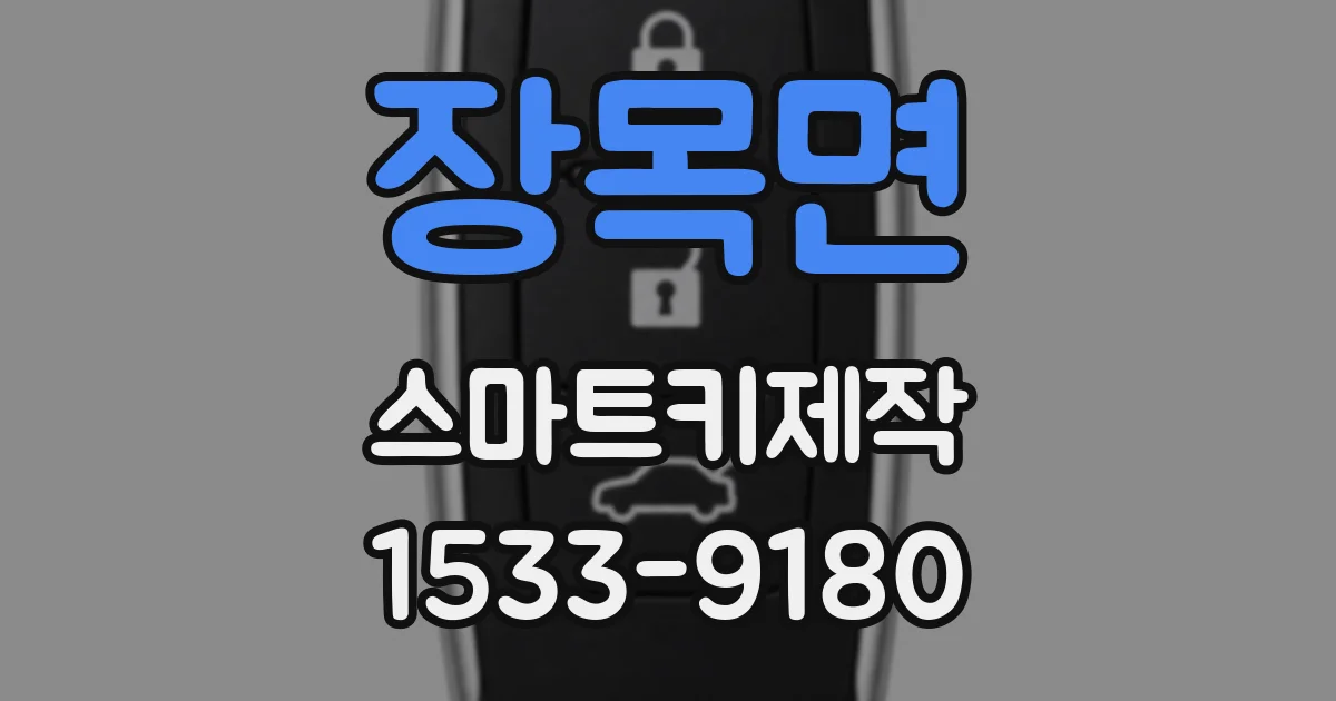 장목면 스마트키제작