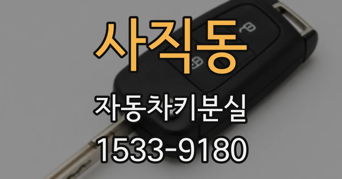 사직동 자동차키분실