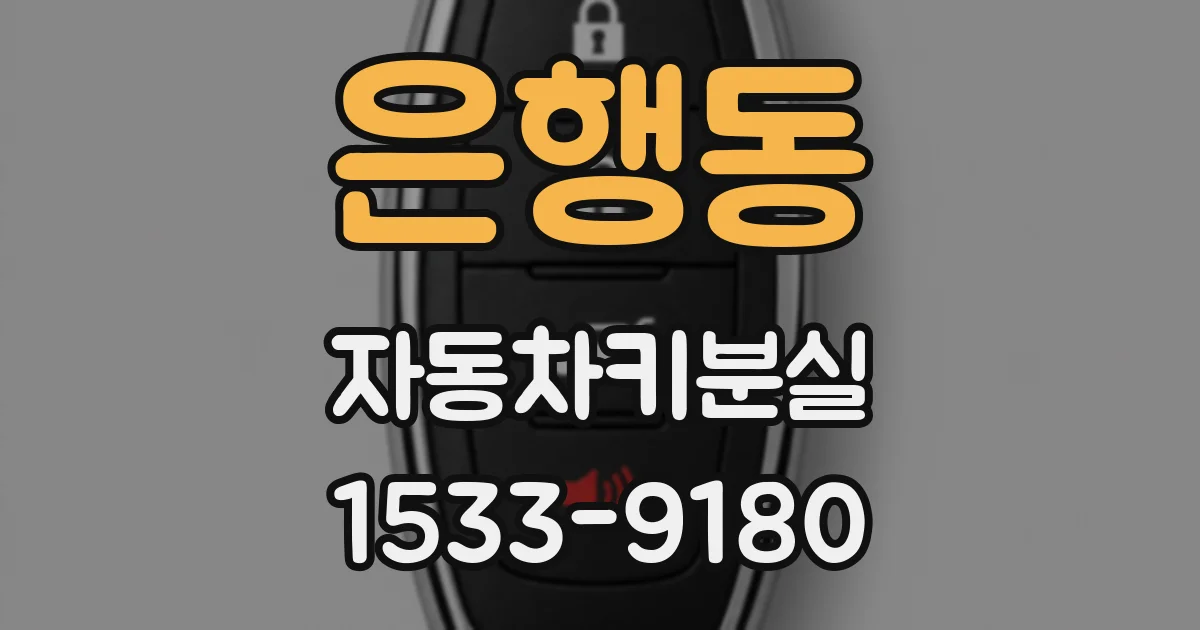 은행동 자동차키분실