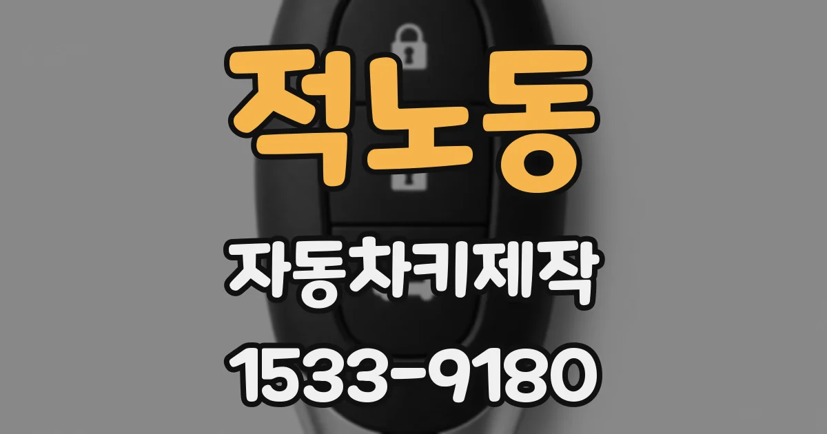 적노동 자동차키제작