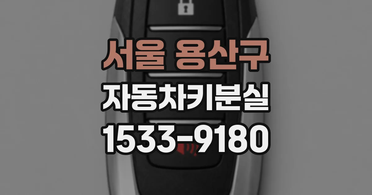서울 용산구 자동차키분실