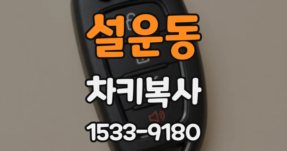 설운동 차키복사