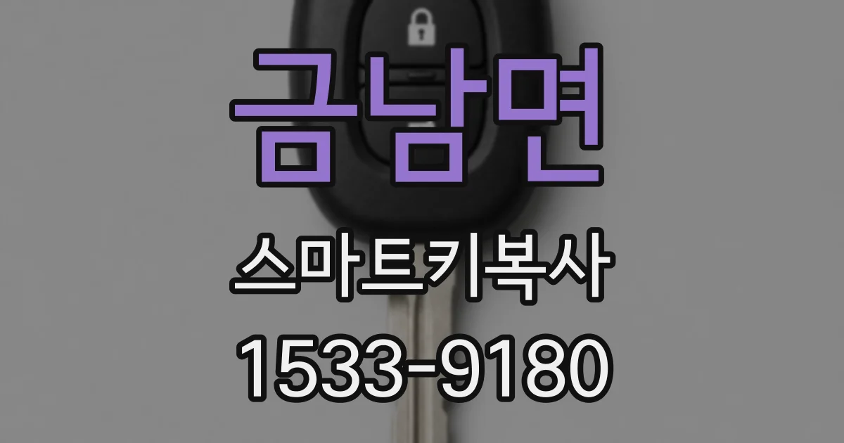 금남면 스마트키복사