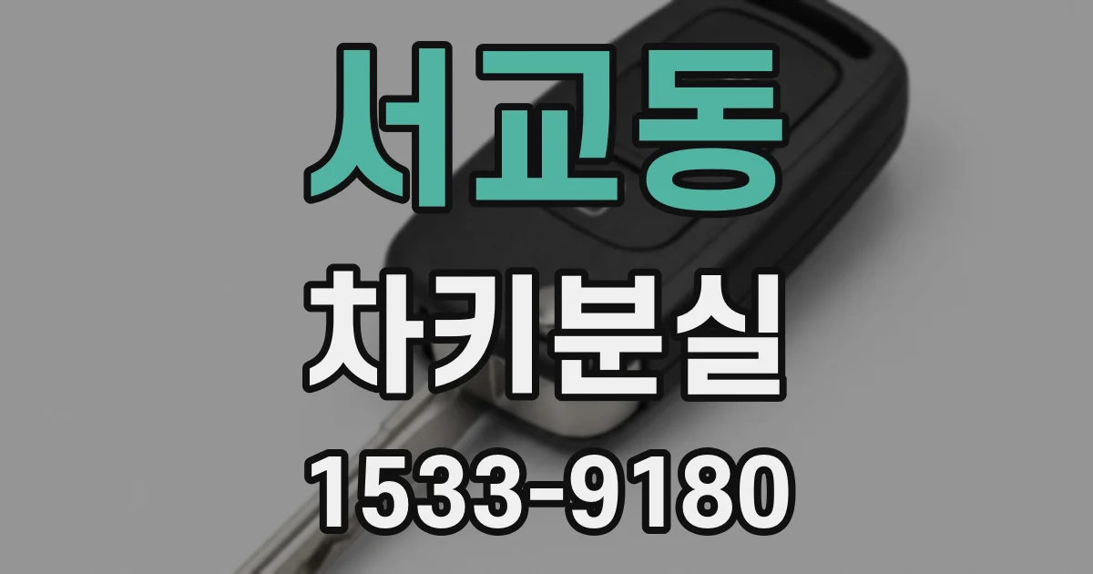 서교동 차키분실