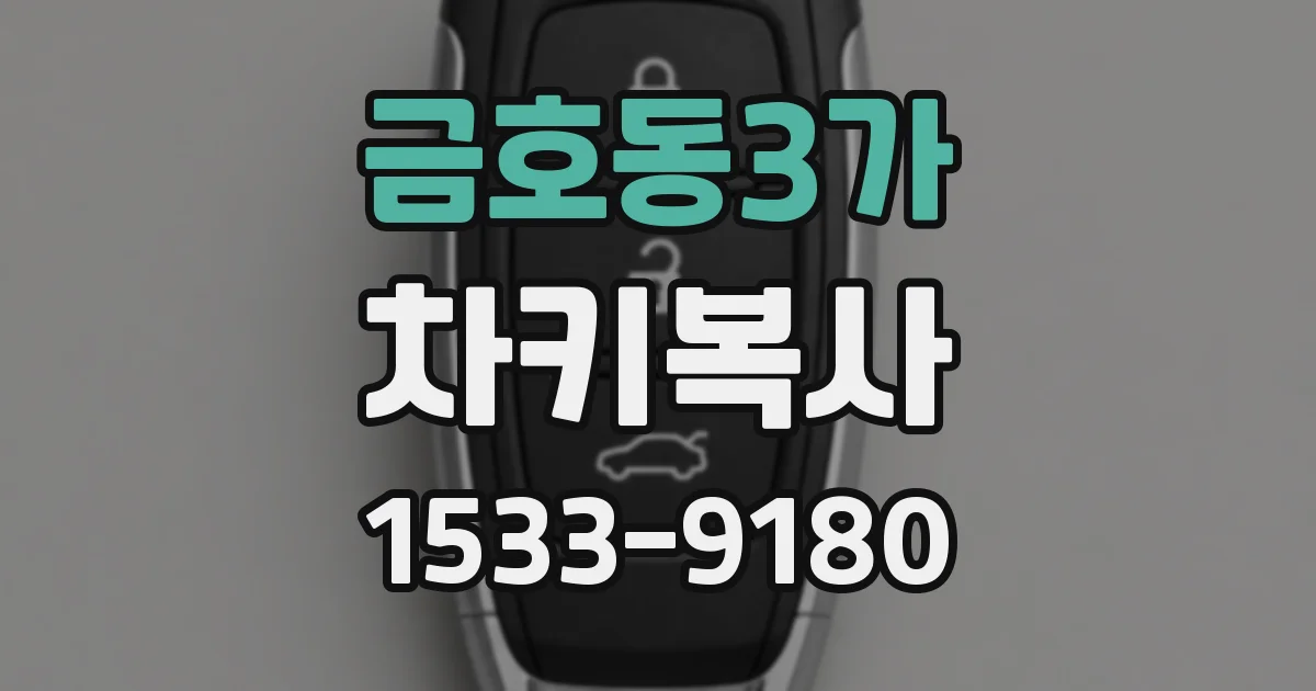 금호동3가 차키복사