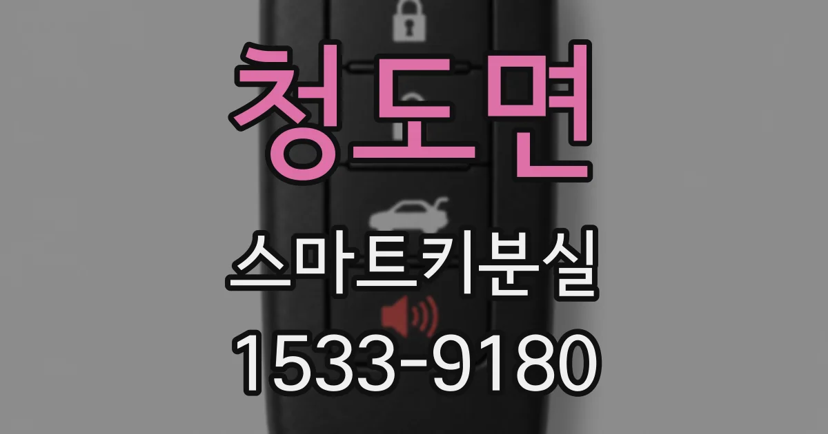 청도면 스마트키분실
