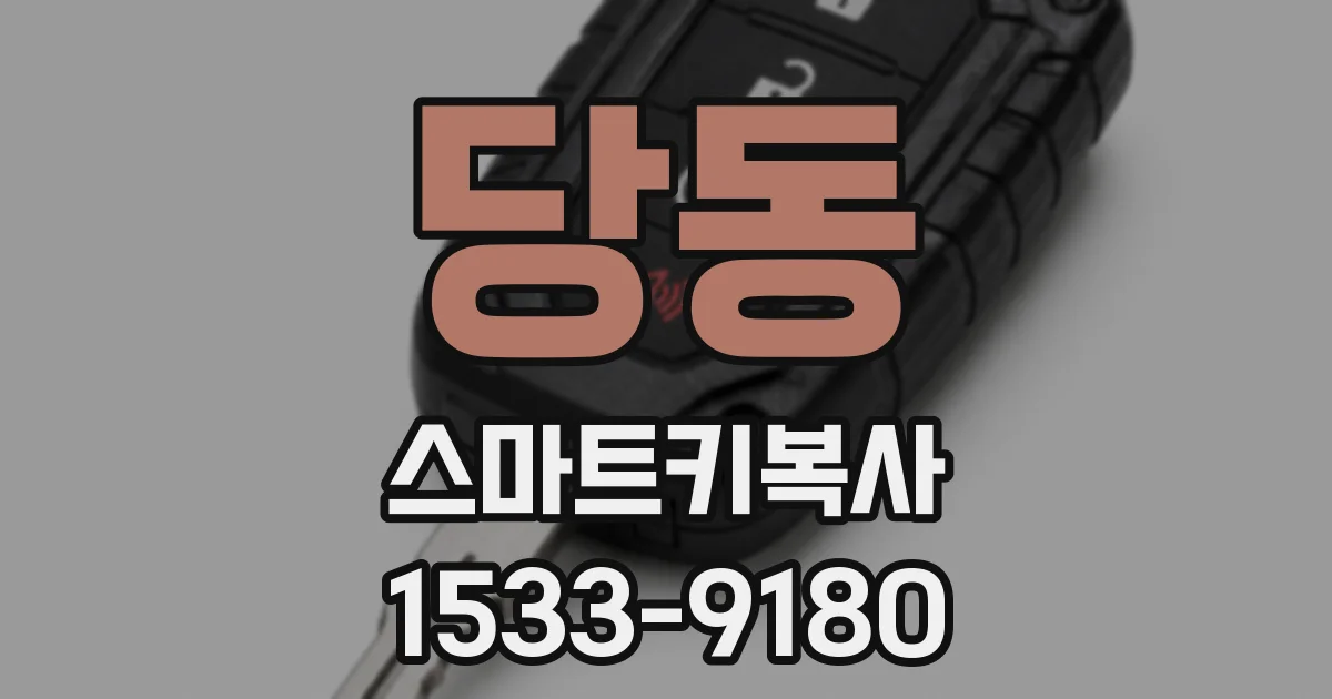 당동 스마트키복사