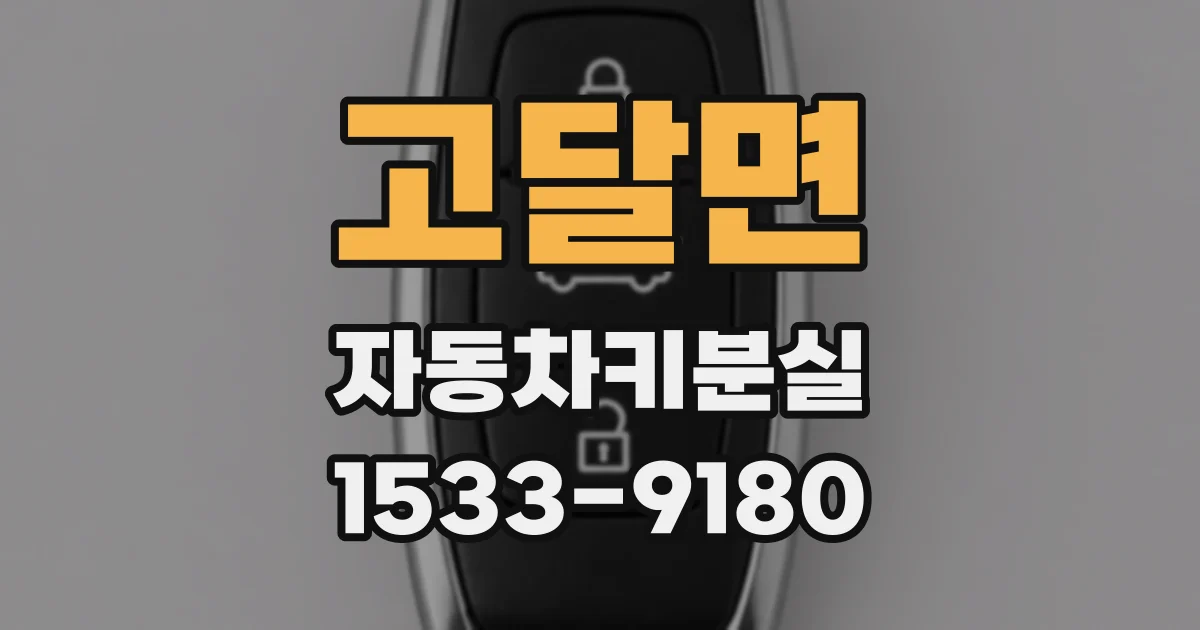 고달면 자동차키분실