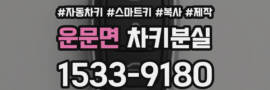 운문면 차키분실