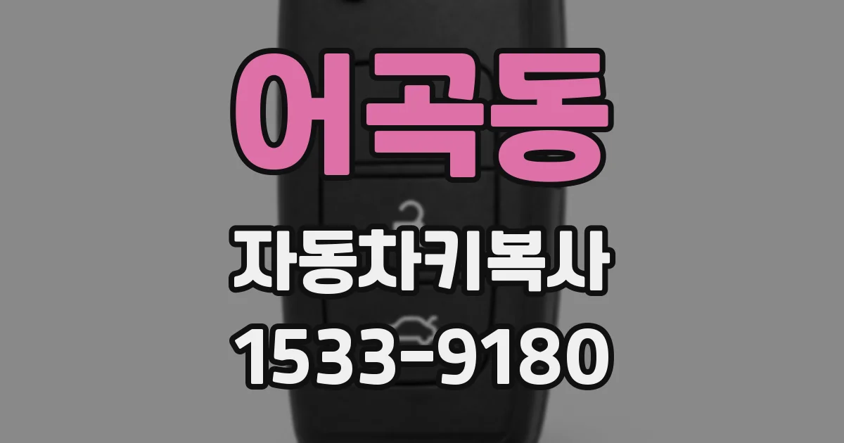 어곡동 자동차키복사