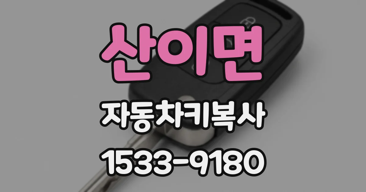 산이면 자동차키복사