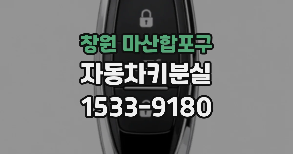창원 마산합포구 자동차키분실