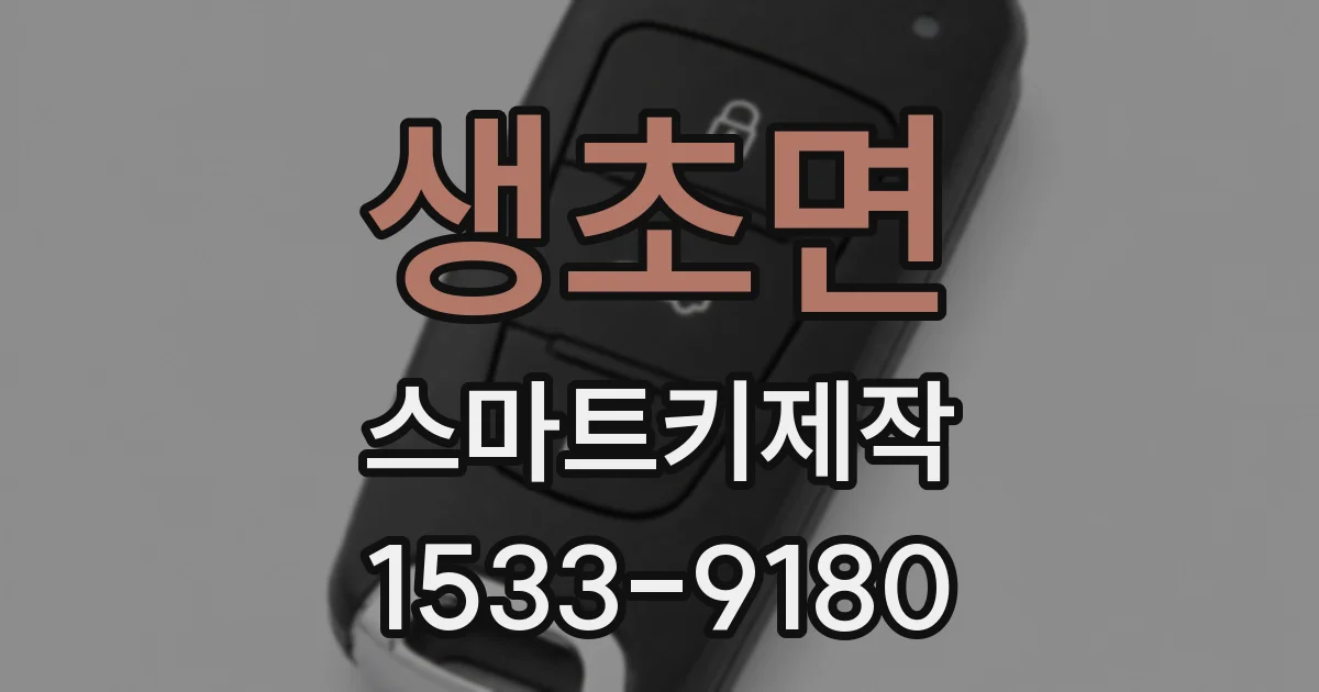 생초면 스마트키제작