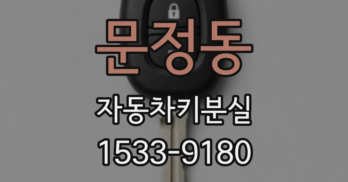 문정동 자동차키분실