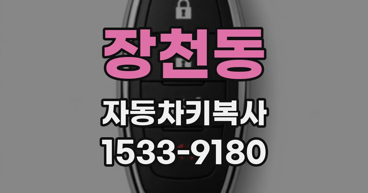 장천동 자동차키복사