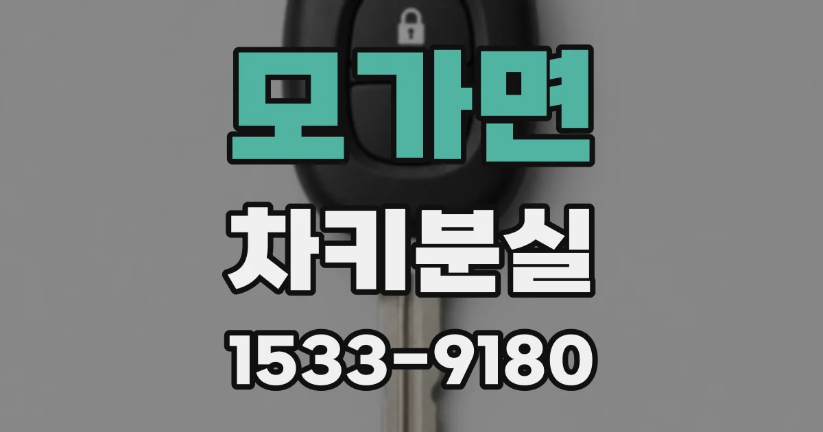 모가면 차키분실