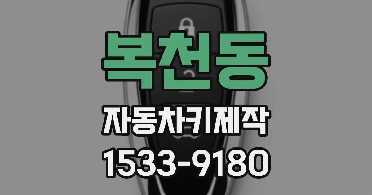 복천동 자동차키제작