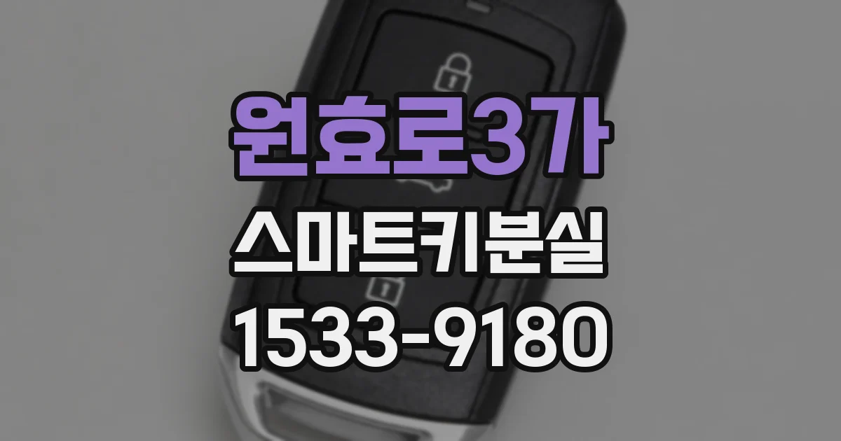 원효로3가 스마트키분실