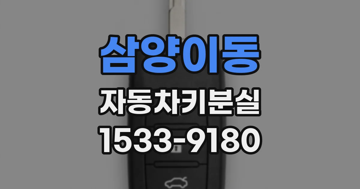 삼양이동 자동차키분실