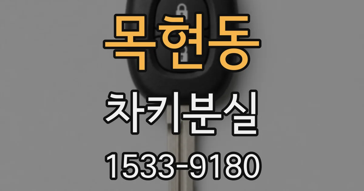 목현동 차키분실