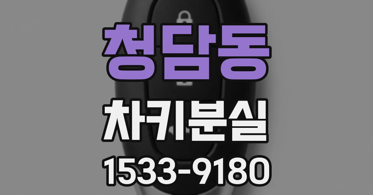 청담동 차키분실
