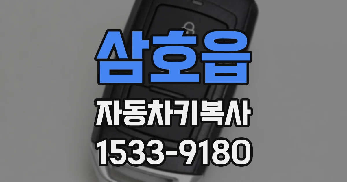 삼호읍 자동차키복사