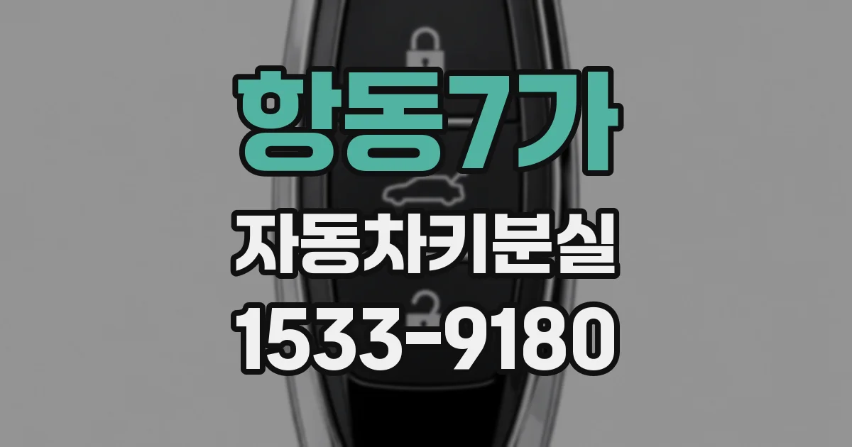 항동7가 자동차키분실