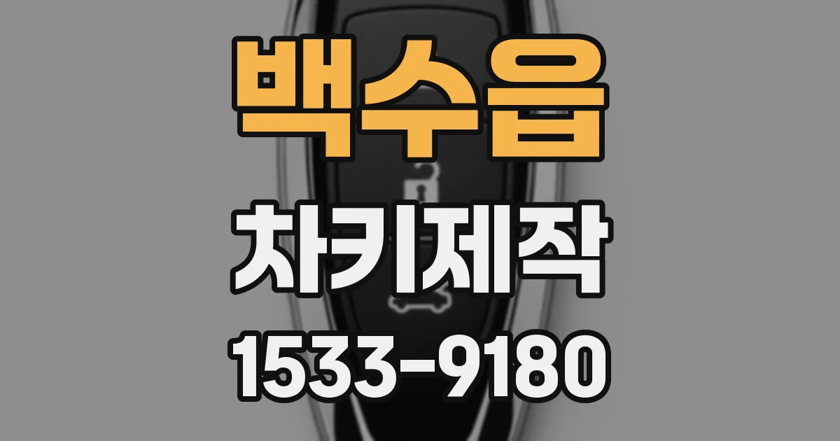 백수읍 차키제작