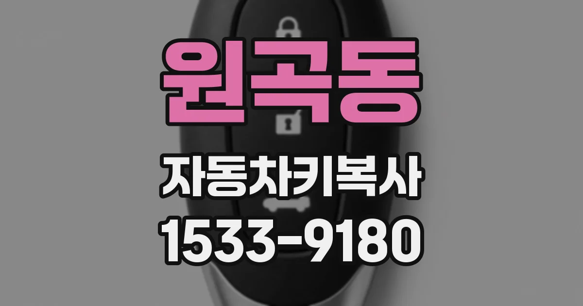 원곡동 자동차키복사
