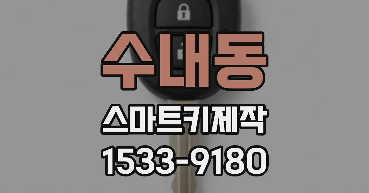 수내동 스마트키제작