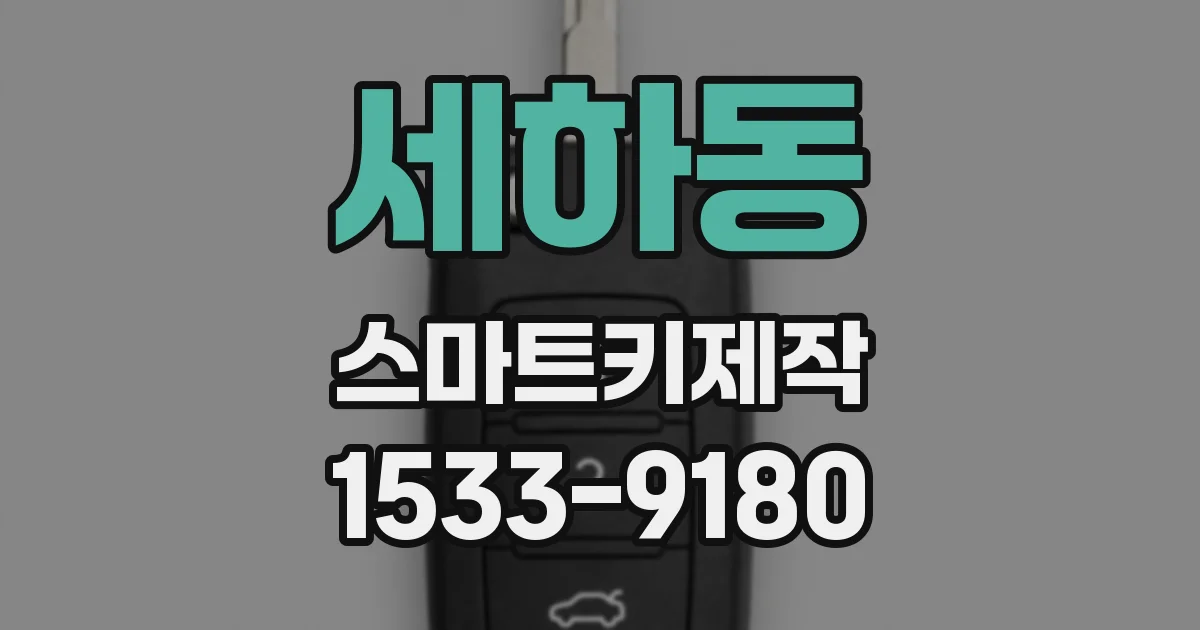 세하동 스마트키제작