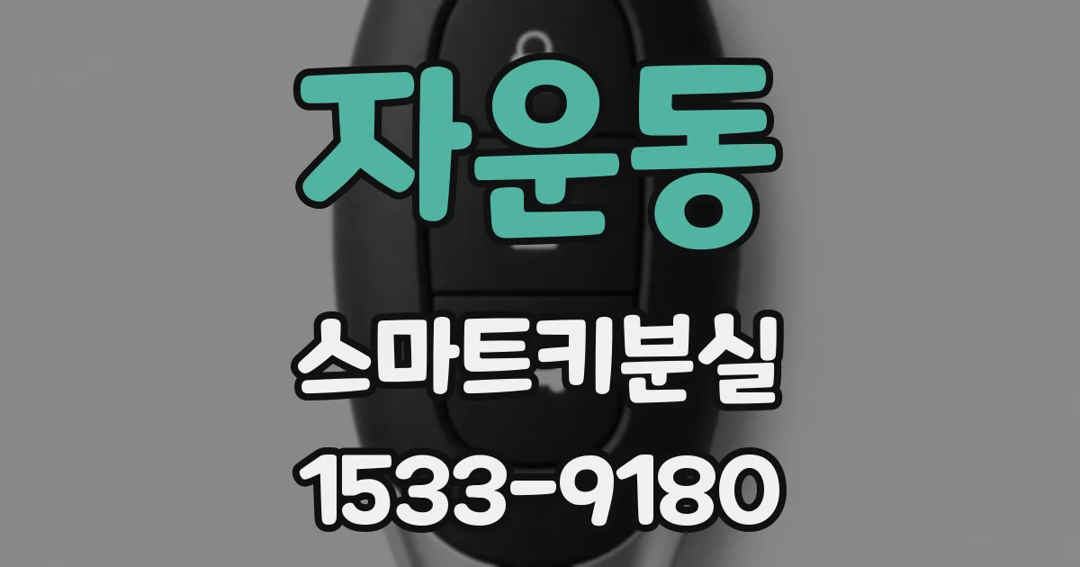 자운동 스마트키분실