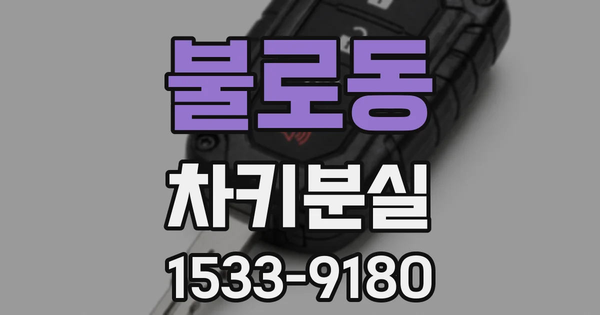 불로동 차키분실