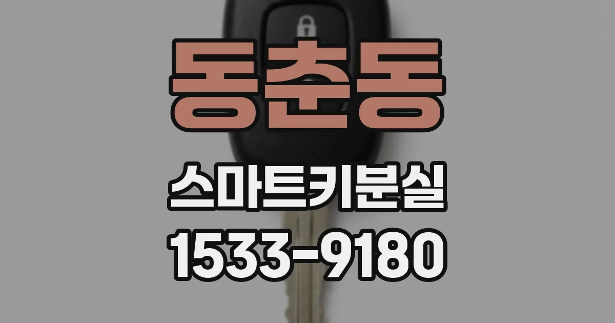 동춘동 스마트키분실