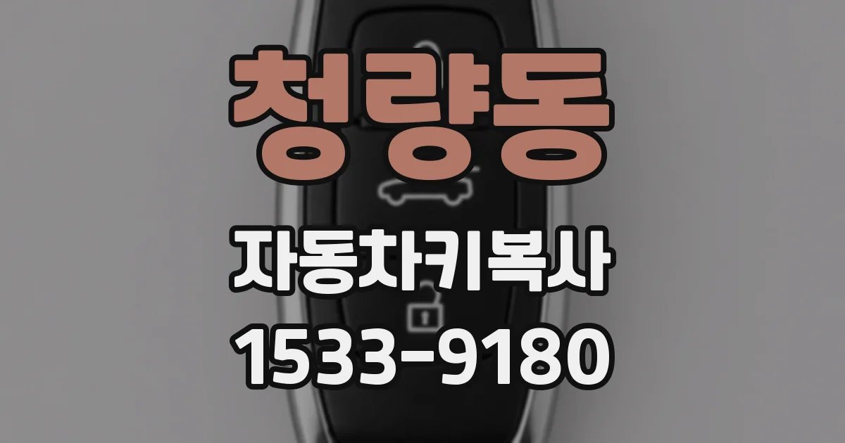 청량동 자동차키복사