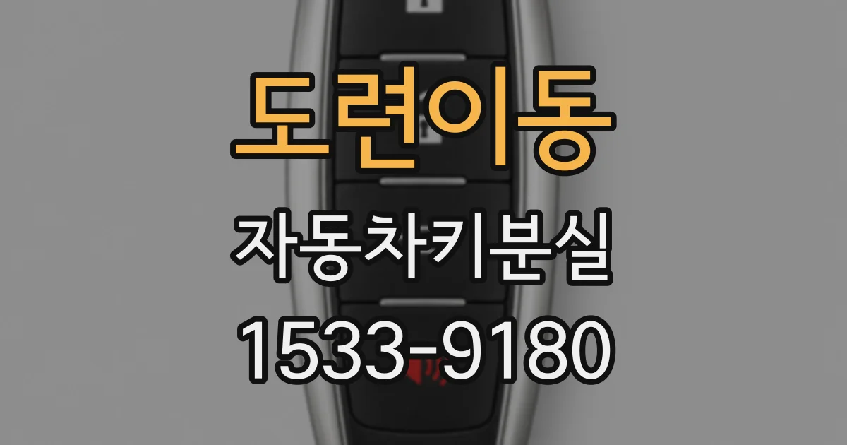 도련이동 자동차키분실