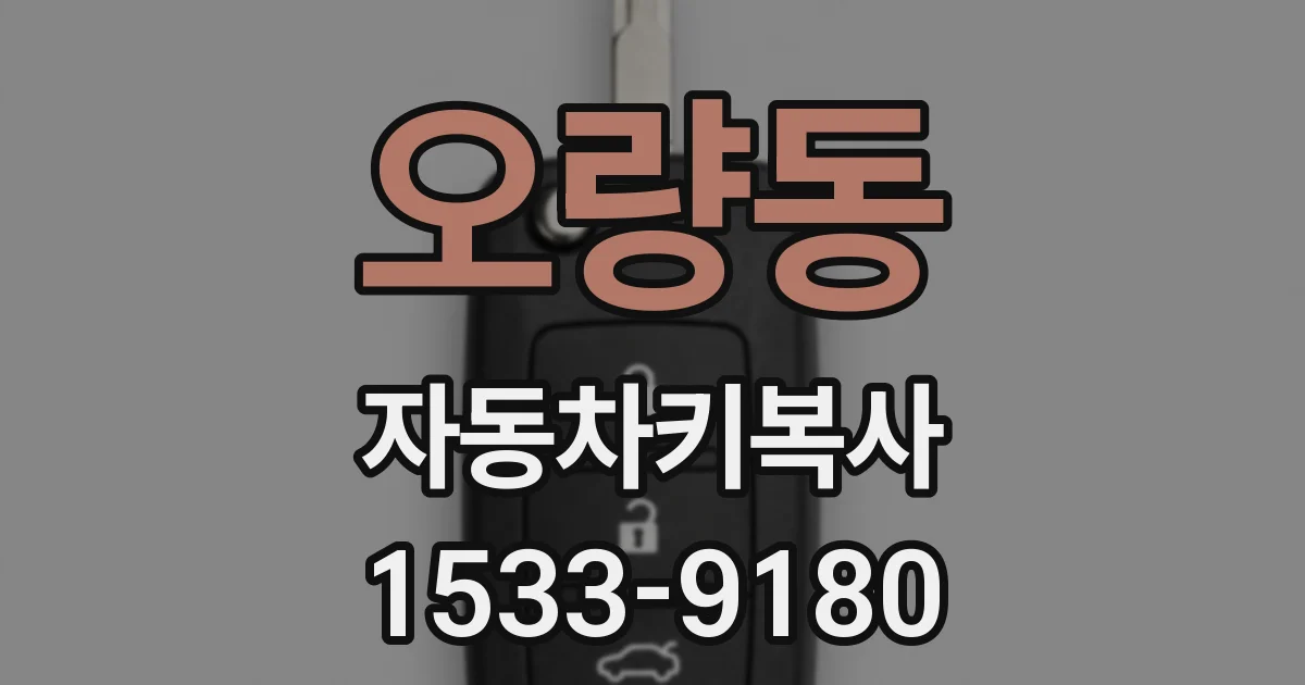 오량동 자동차키복사