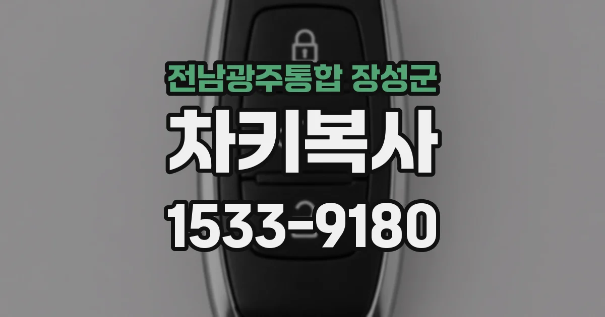 전남광주통합 장성군 차키복사