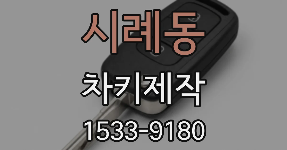 시례동 차키제작