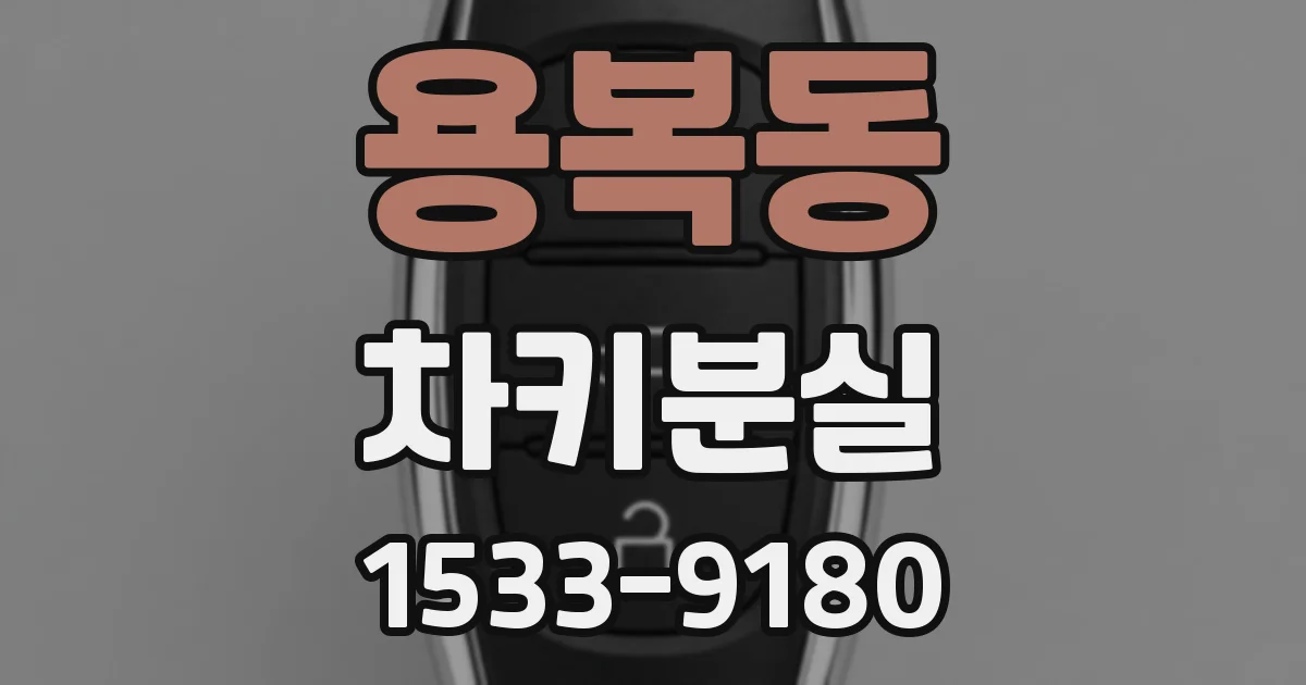 용복동 차키분실