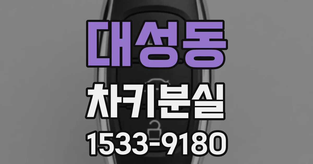 대성동 차키분실