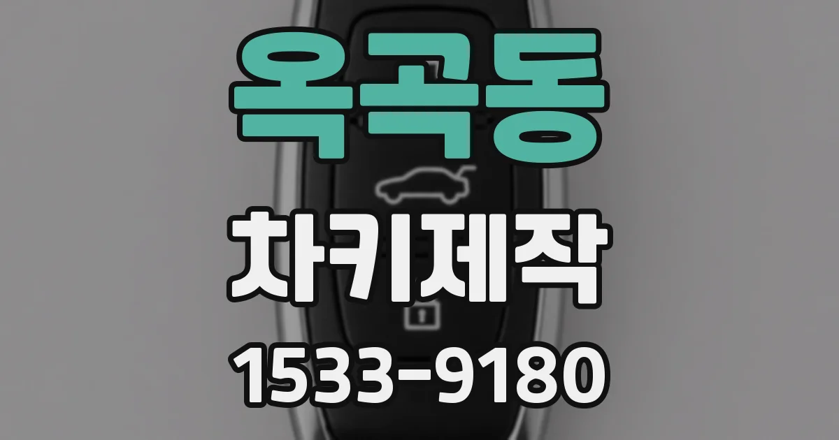 옥곡동 차키제작