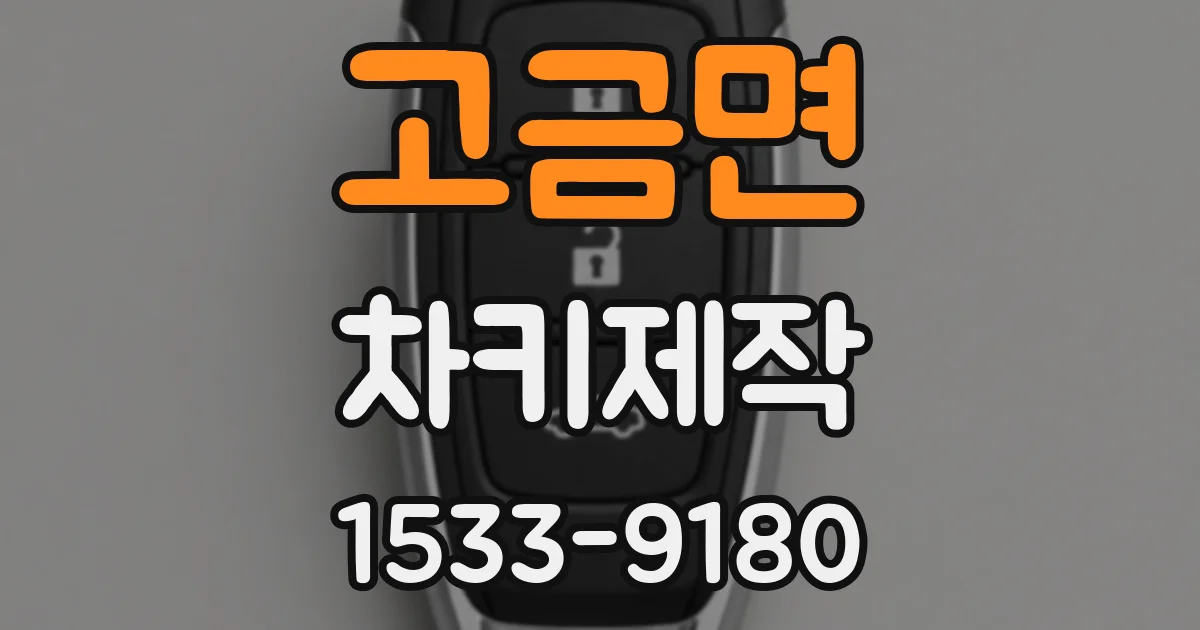 고금면 차키제작