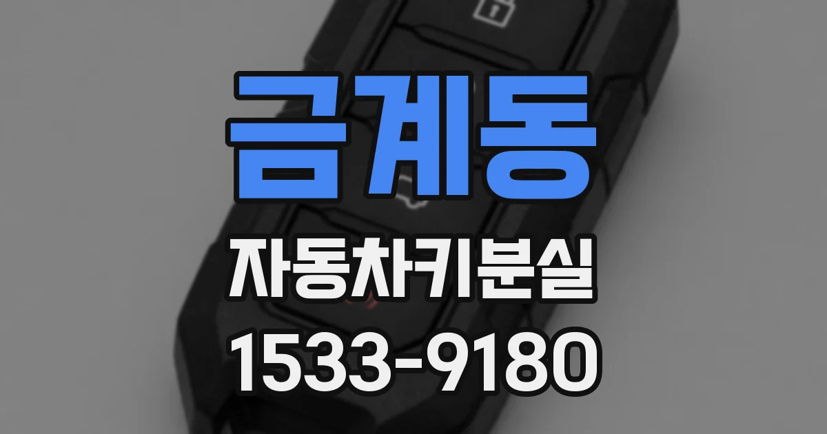 금계동 자동차키분실