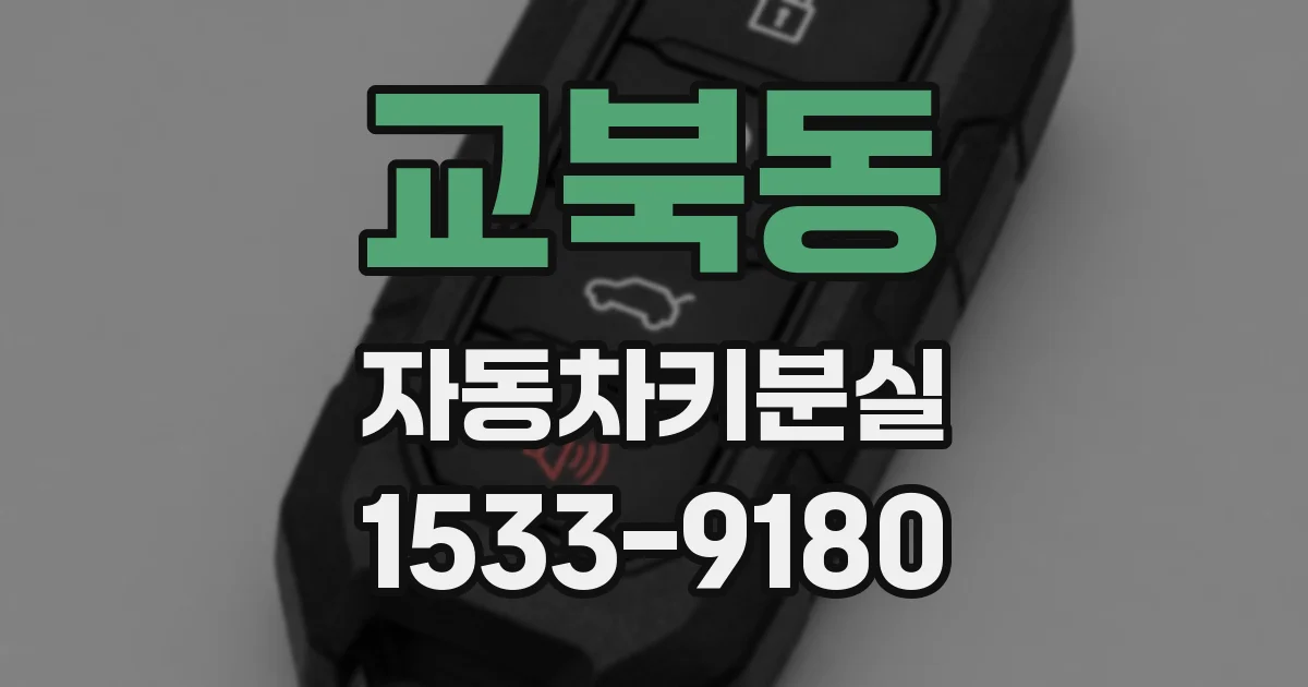 교북동 자동차키분실