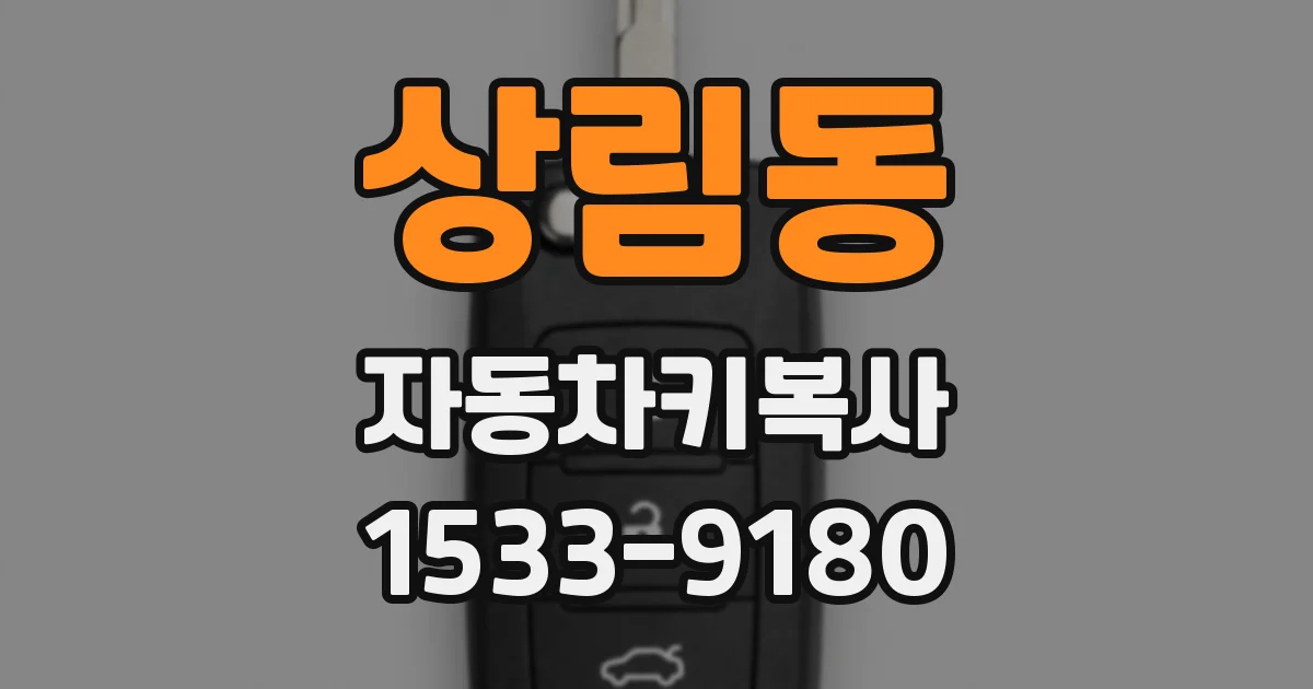 상림동 자동차키복사