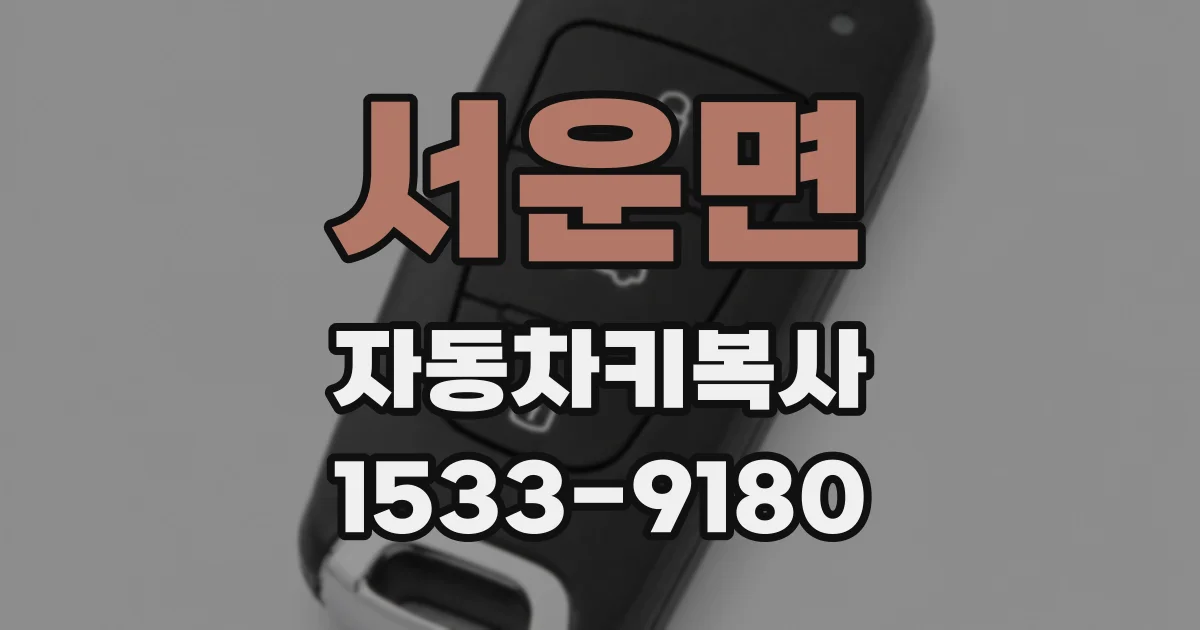 서운면 자동차키복사