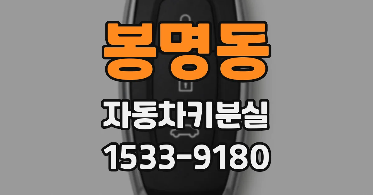 봉명동 자동차키분실